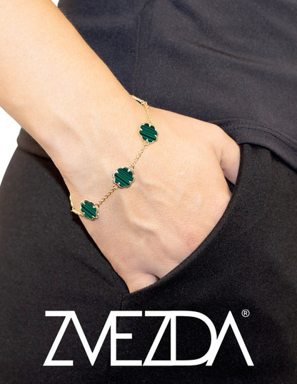 Pulsera De Mujer Chapa De Oro 18k Trébol