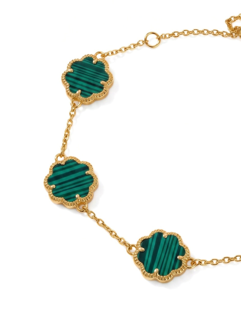 Pulsera De Mujer Chapa De Oro 18k Trébol