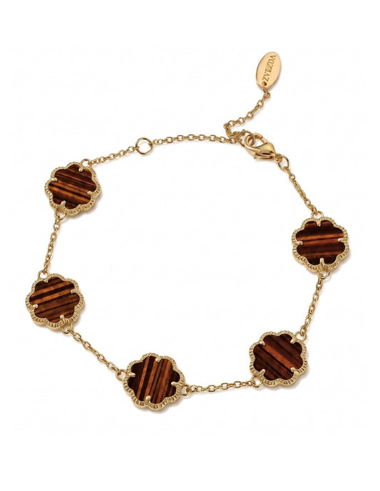 Pulsera De Mujer Chapa De Oro 18k Trébol