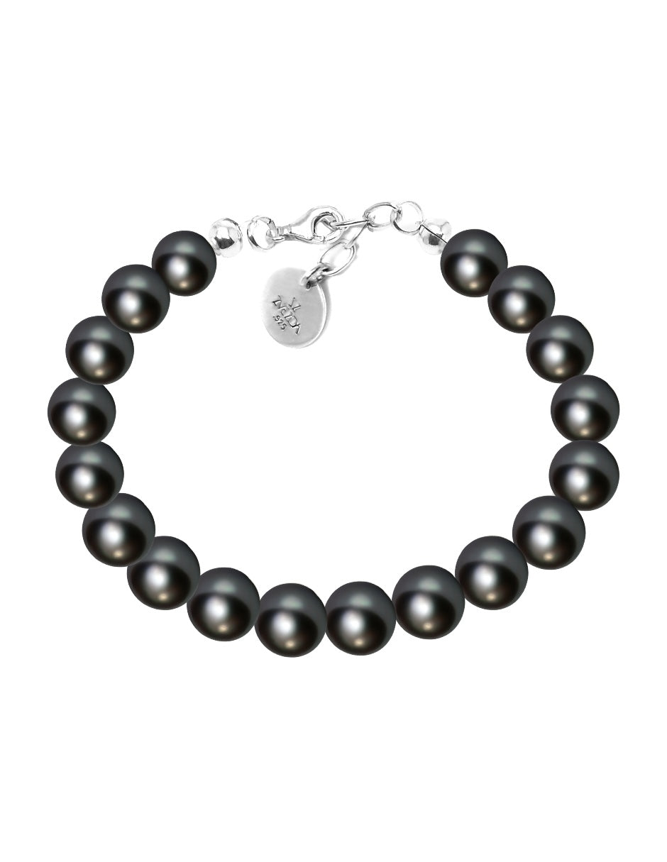 Pulsera de Mujer Perlas de cristal Swarovski Plata.925