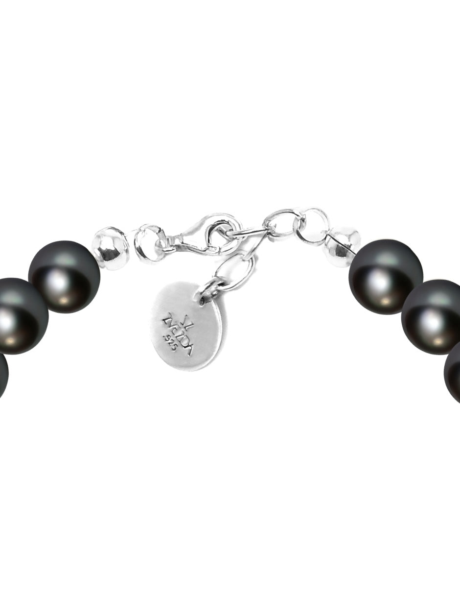 Pulsera de Mujer Perlas de cristal Swarovski Plata.925