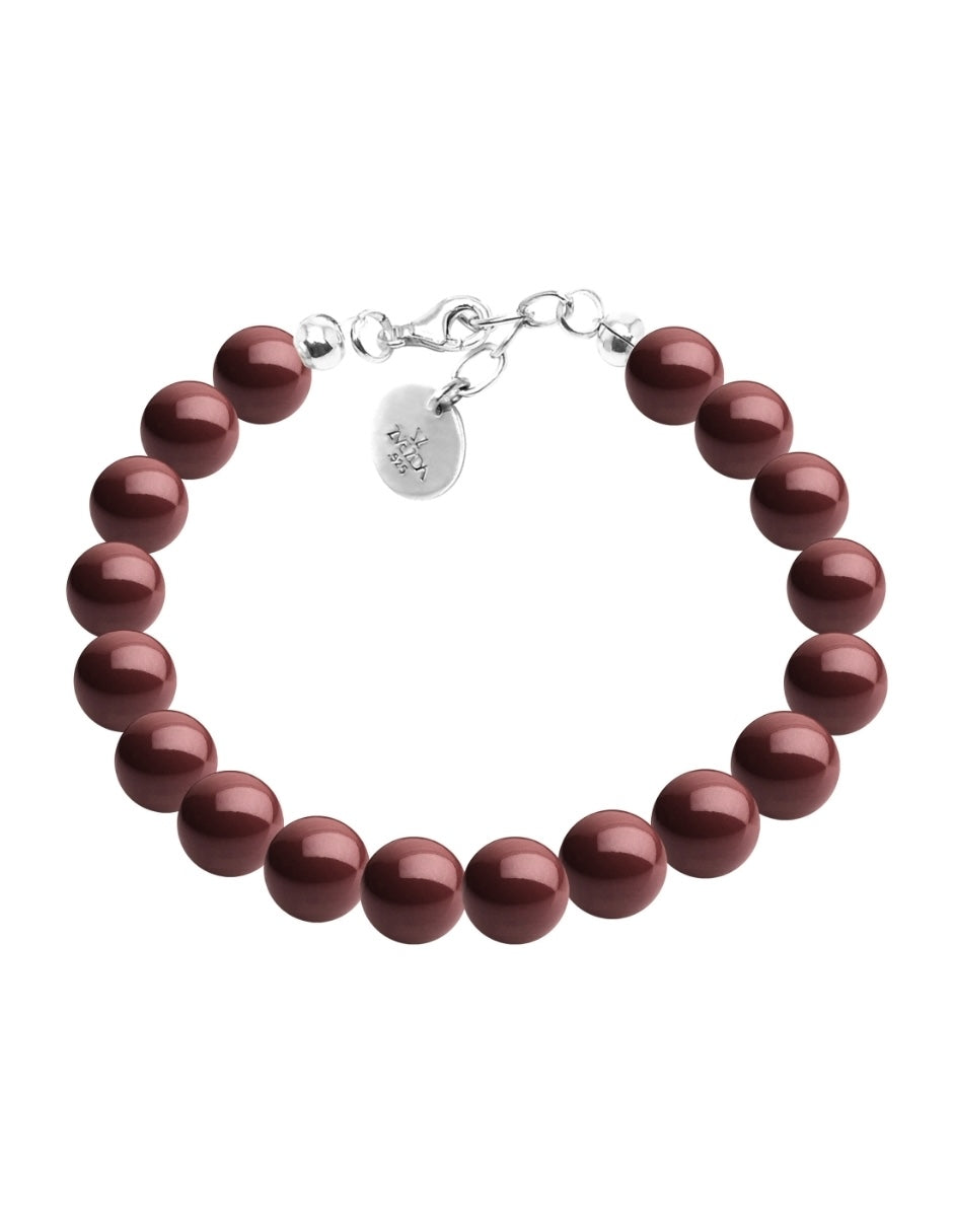Pulsera de Mujer Perlas de cristal Swarovski Plata.925