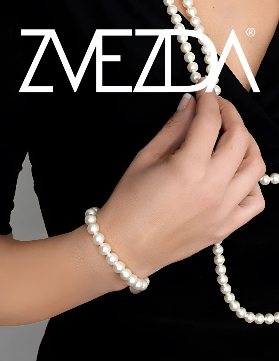 Pulsera de Mujer Perlas de cristal Swarovski Plata.925