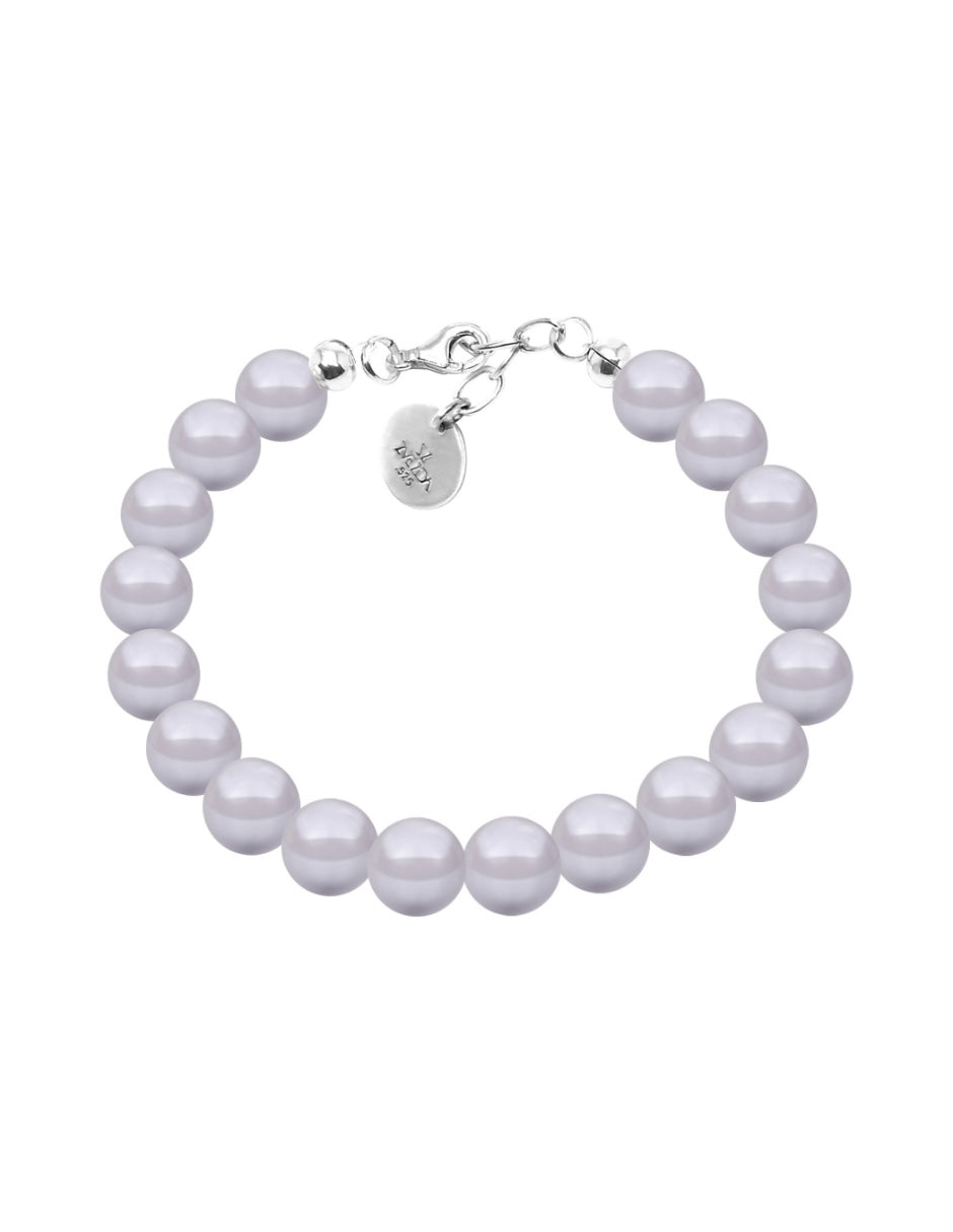 Pulsera de Mujer Perlas de cristal Swarovski Plata.925
