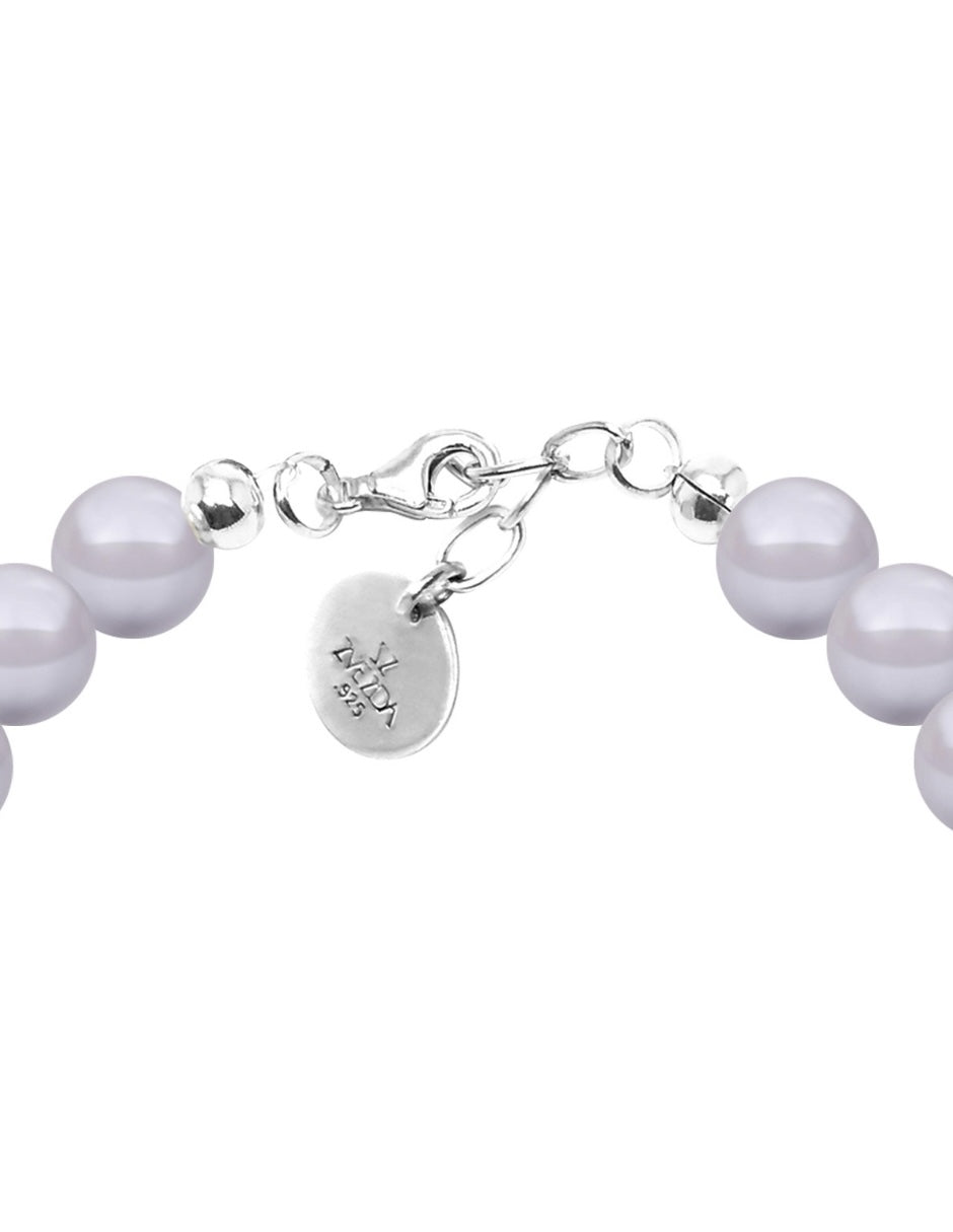 Pulsera de Mujer Perlas de cristal Swarovski Plata.925