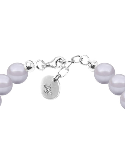 Pulsera de Mujer Perlas de cristal Swarovski Plata.925