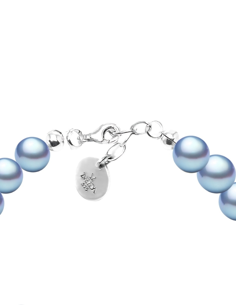 Pulsera de Mujer Perlas de cristal Swarovski Plata.925