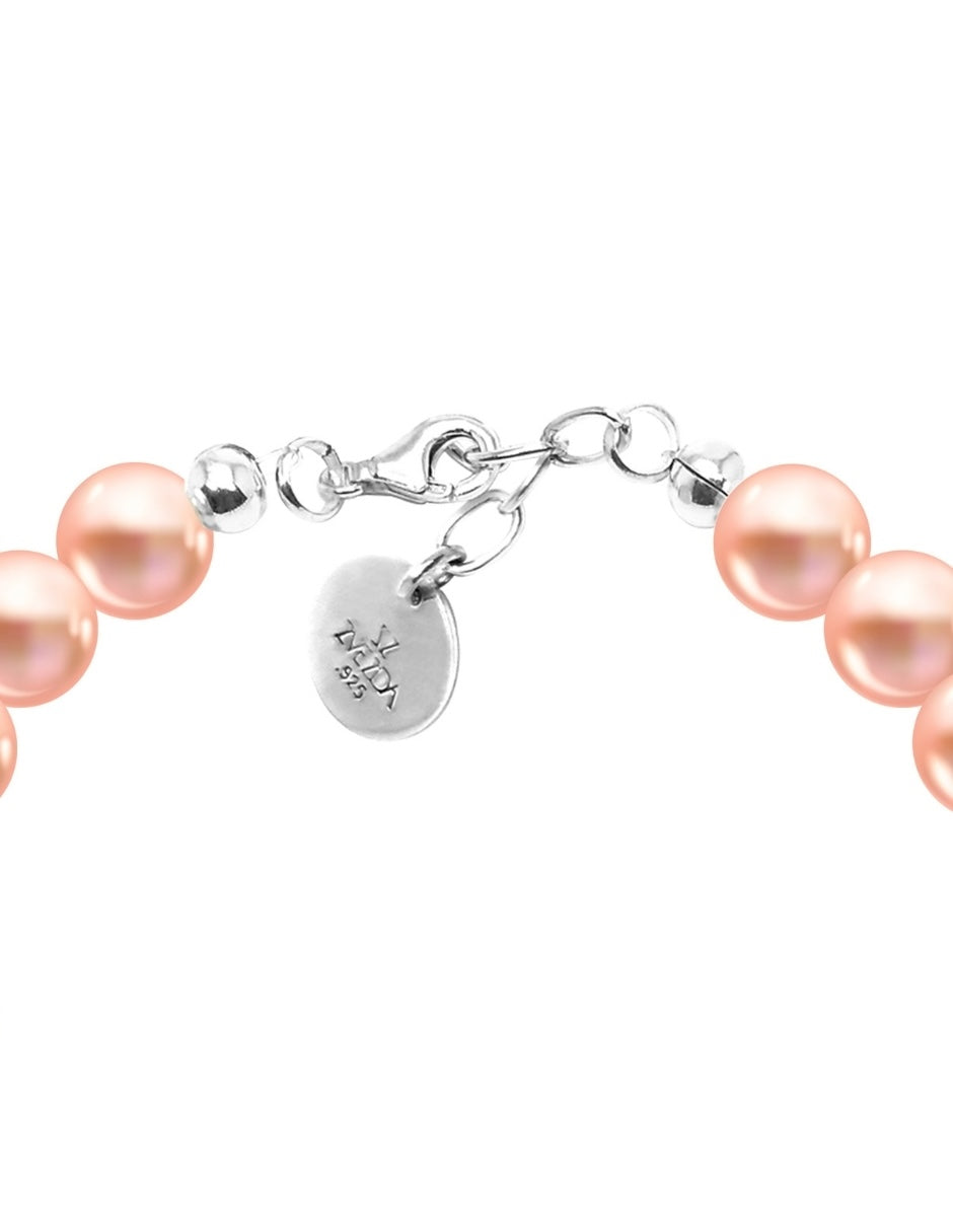 Pulsera de Mujer Perlas de cristal Swarovski Plata.925