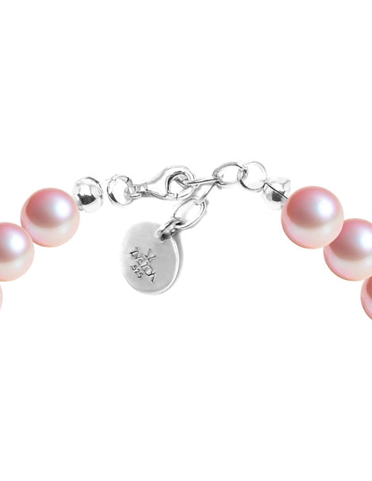 Pulsera de Mujer Perlas de cristal Swarovski Plata.925