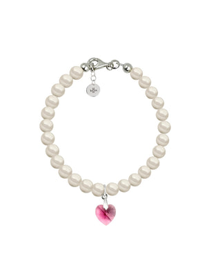 Pulsera de Mujer Perlas y Cristal Swarovski Plata.925