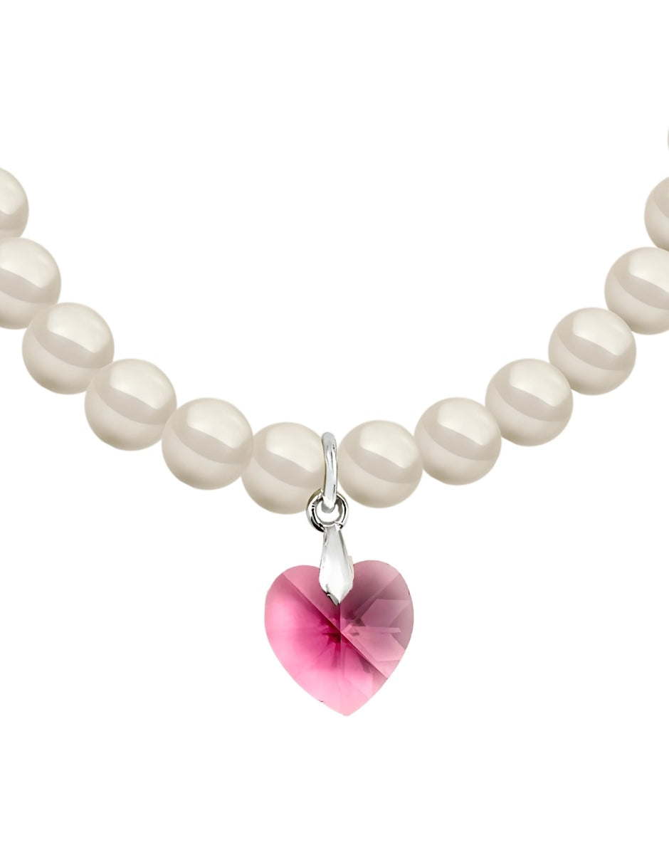 Pulsera de Mujer Perlas y Cristal Swarovski Plata.925