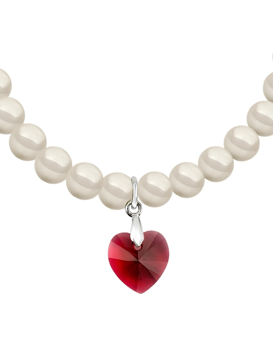 Pulsera de Mujer Perlas y Cristal Swarovski Plata.925