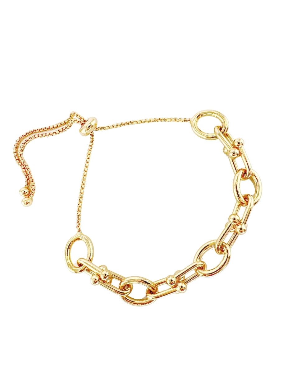 Pulsera de Mujer Chapa de Oro 18k Diseño Oval