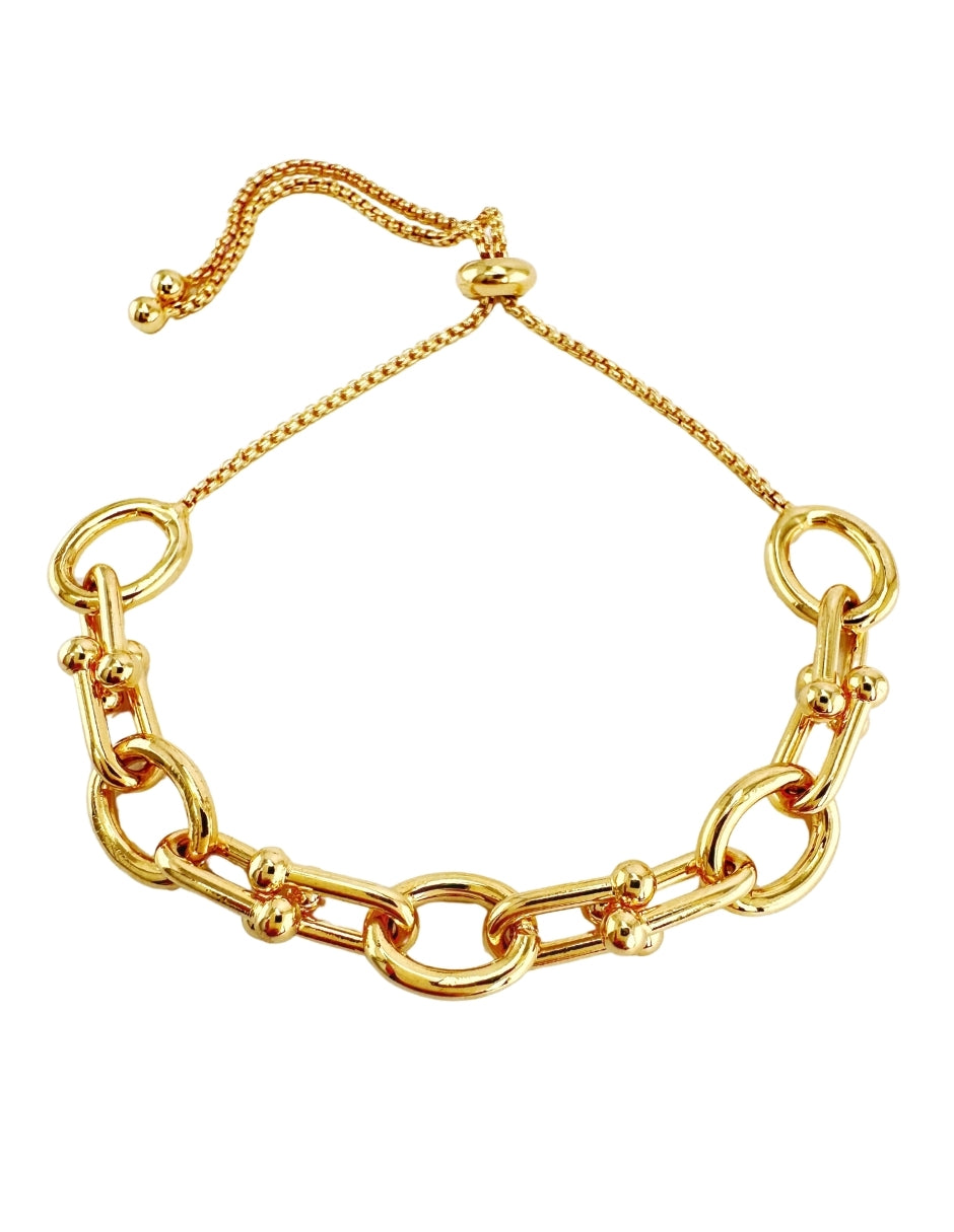 Pulsera de Mujer Chapa de Oro 18k Diseño Oval