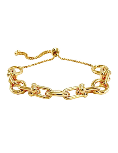 Pulsera de Mujer Chapa de Oro 18k Diseño Oval