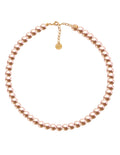 Collar de Mujer Perlas de Cristal Chapa de oro 18K