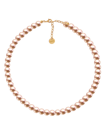 Collar y Aretes de Mujer, Perlas de cristal Swarovski, Chapa de Oro 18k