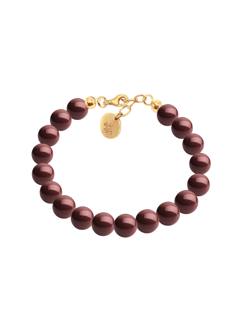 Pulsera de Mujer Perlas de cristal Swarovski Chapa Oro 18k