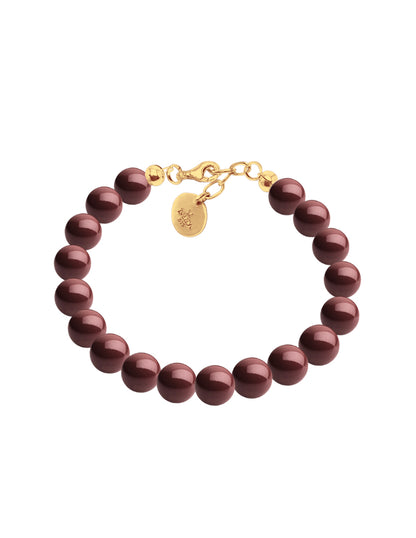 Pulsera de Mujer Perlas de cristal Swarovski Chapa Oro 18k