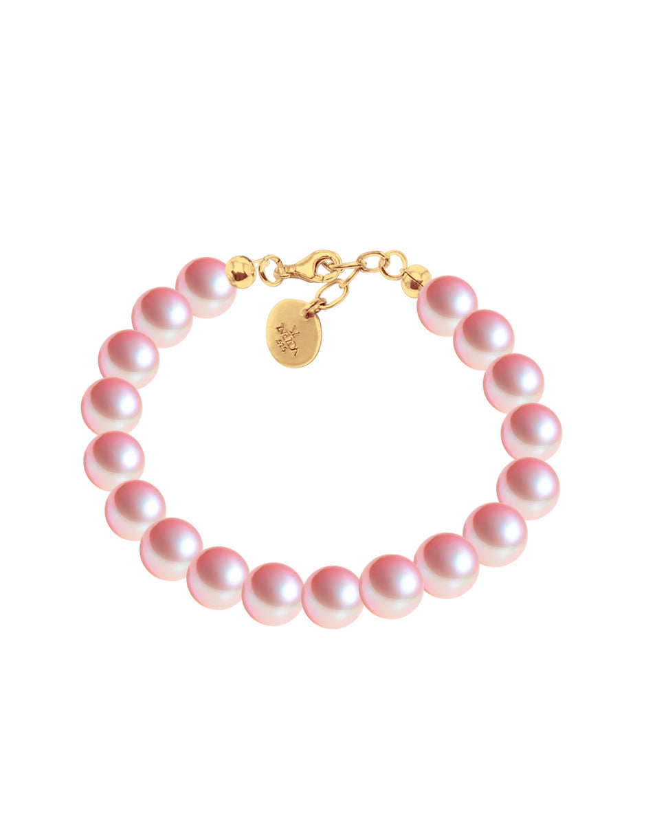 Pulsera de Mujer Perlas de cristal Swarovski Chapa Oro 18k