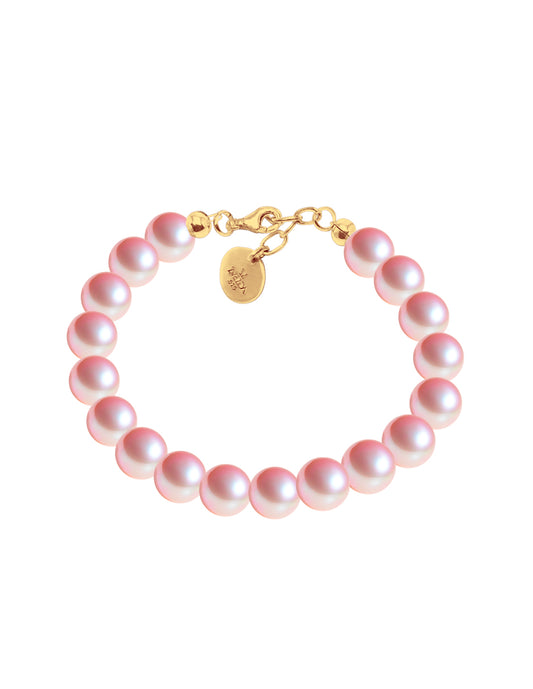 Pulsera de Mujer Perlas de cristal Swarovski Chapa Oro 18k