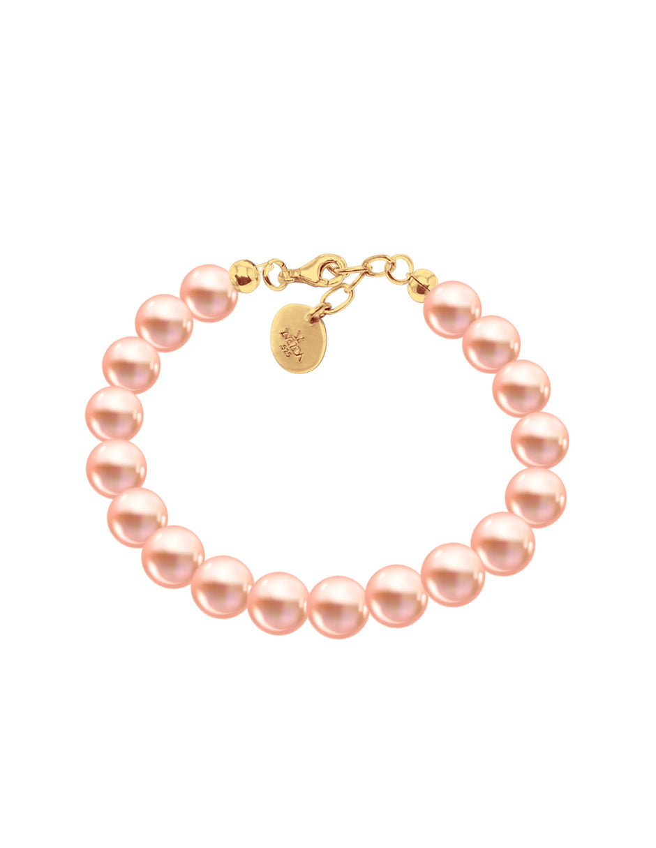 Pulsera de Mujer Perlas de cristal Swarovski Chapa Oro 18k