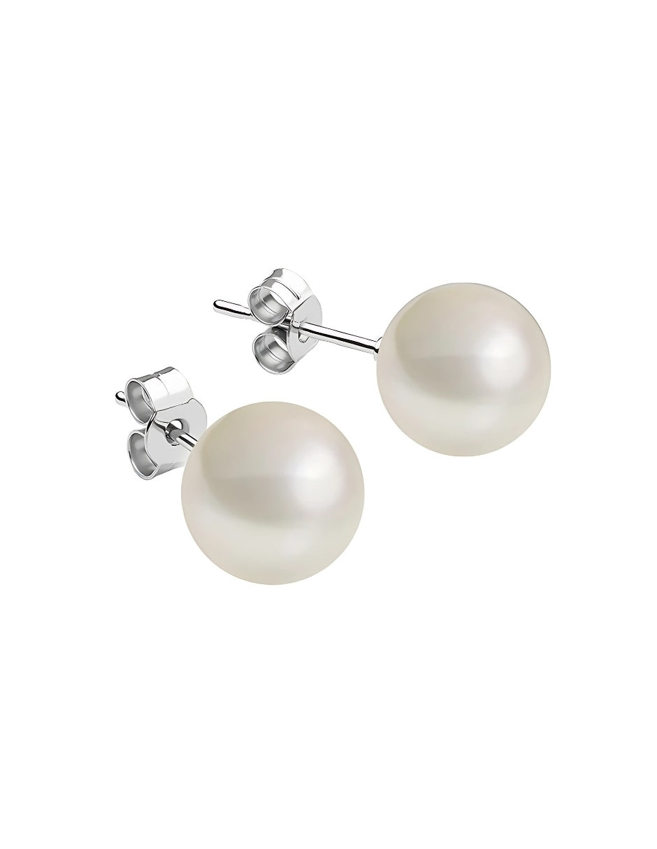 Juego de Broqueles de Perlas de Cristal Swarovski y Plata 925