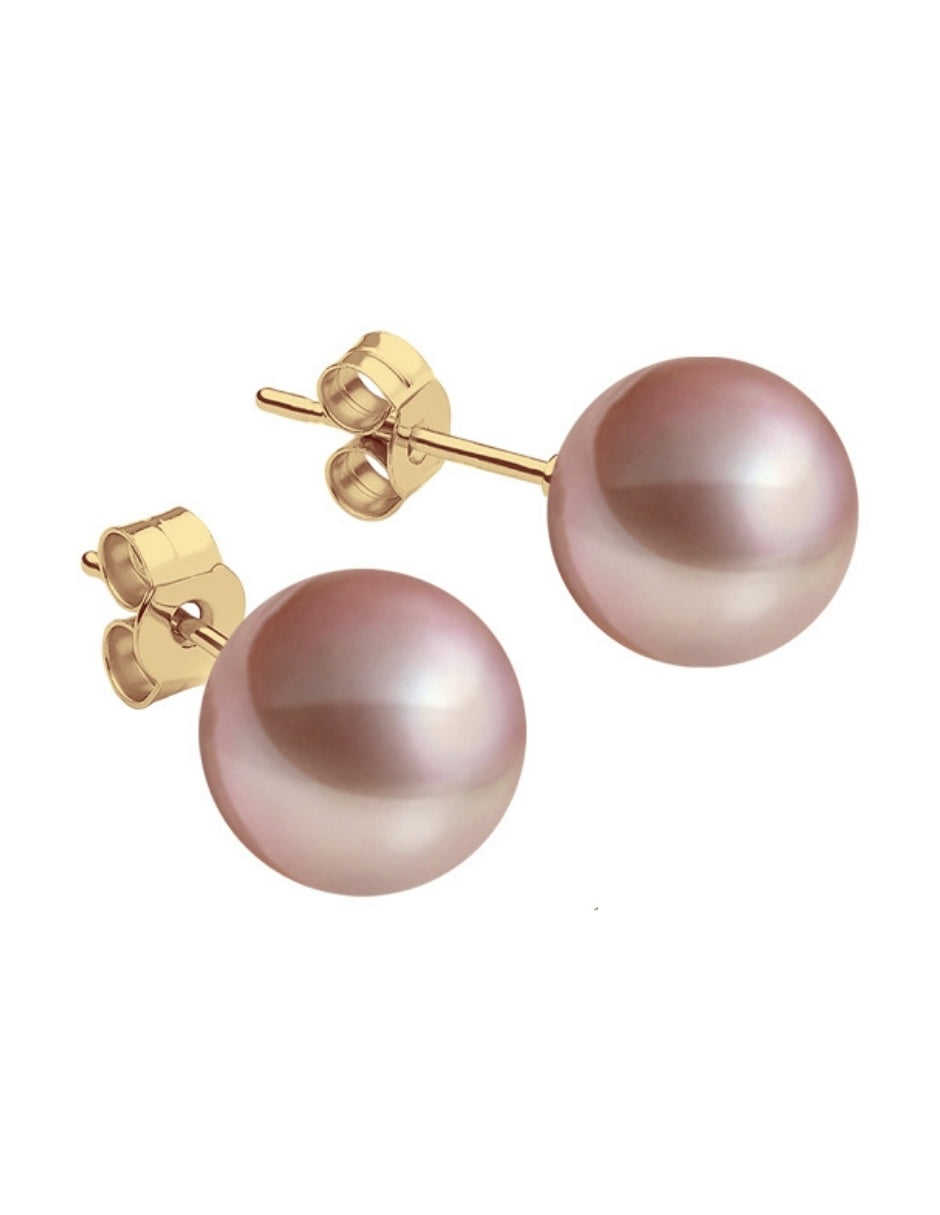 Juego de Broqueles de Perlas de Cristal Swarovski y Chapa de Oro de 18k