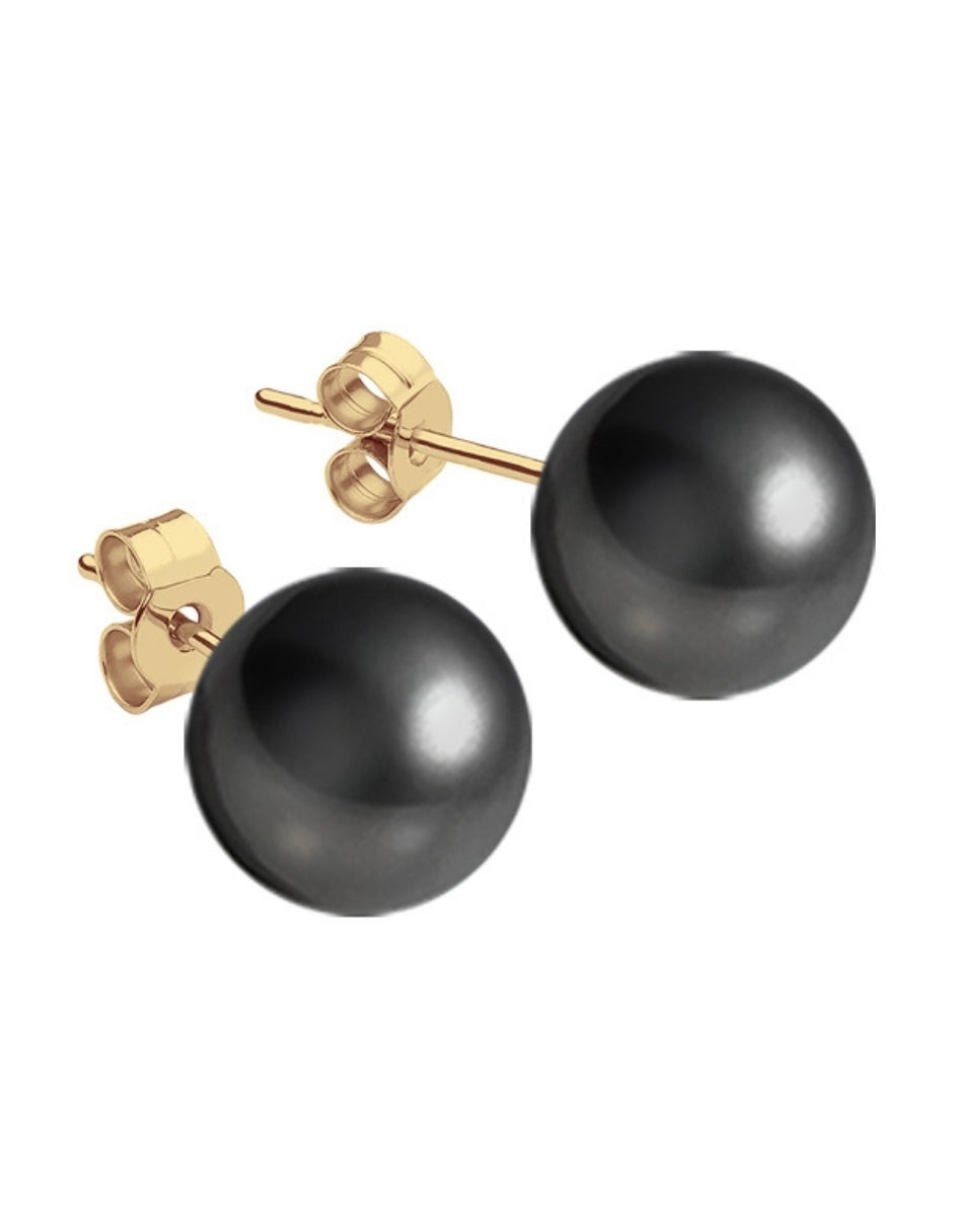 Juego de Broqueles de Perlas de Cristal Swarovski y Chapa de Oro de 18k