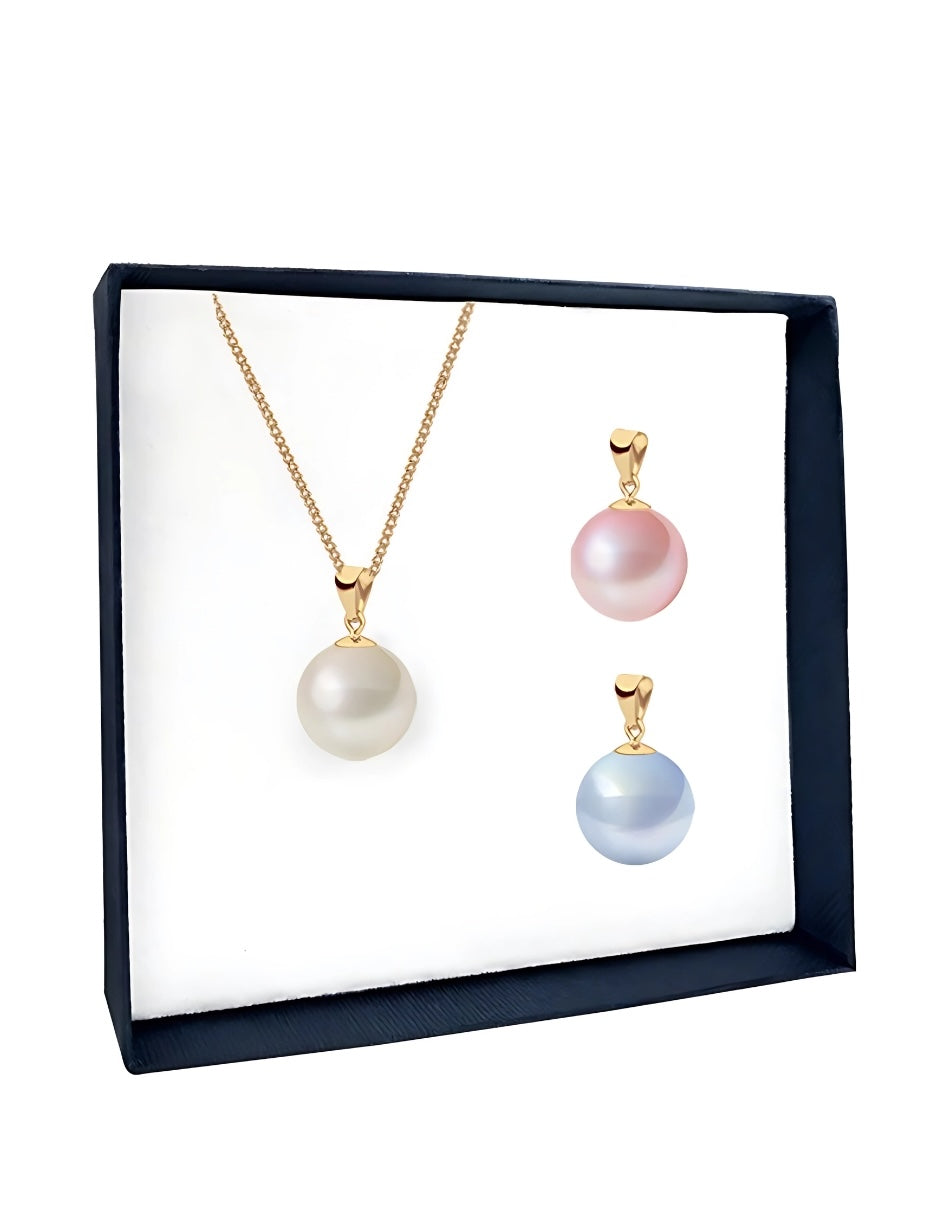 Set Dijes de Perlas Swarovski y Chapa de Oro de 18k Zvezda