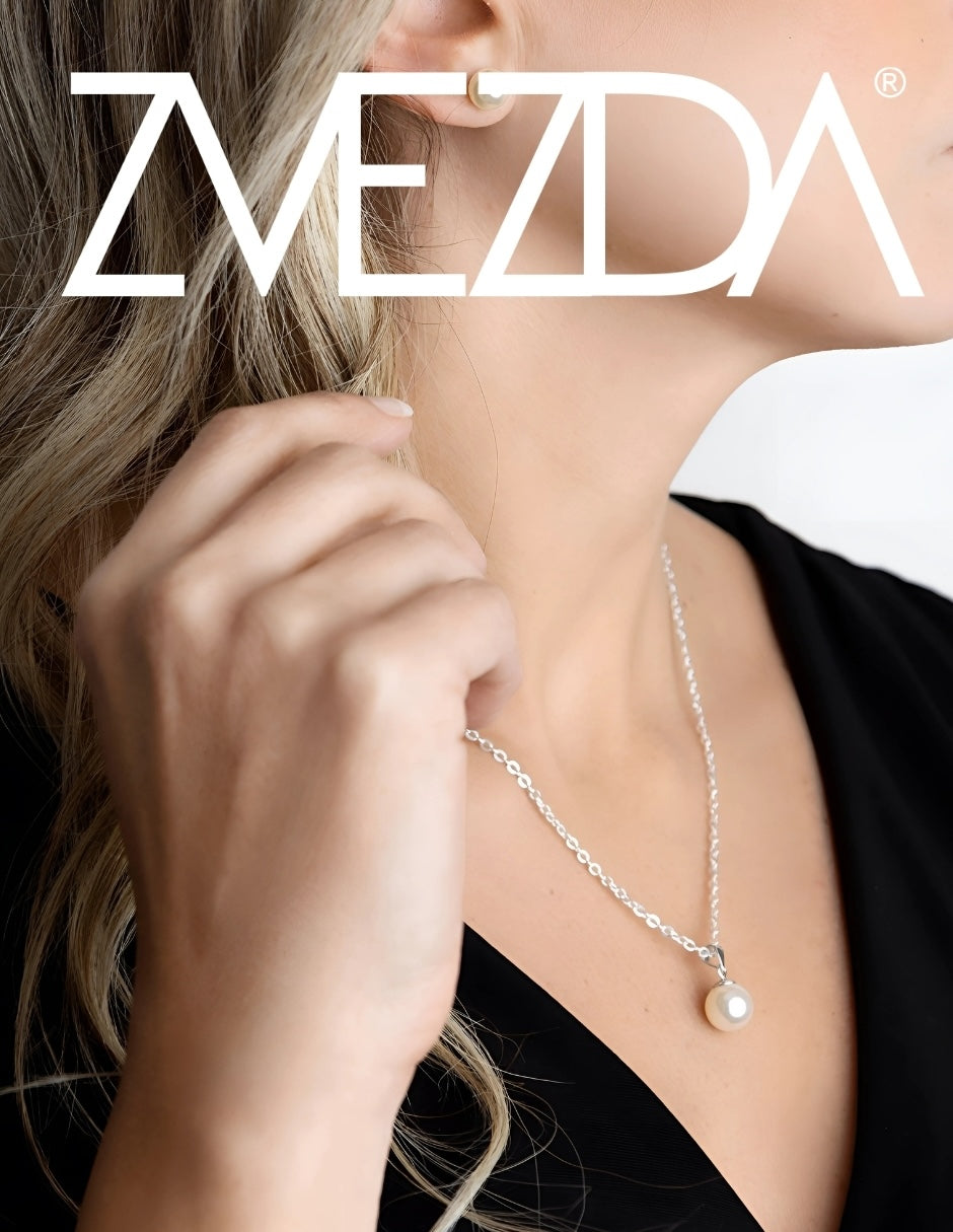 Set Dijes de Perlas Swarovski y Plata 925 Zvezda