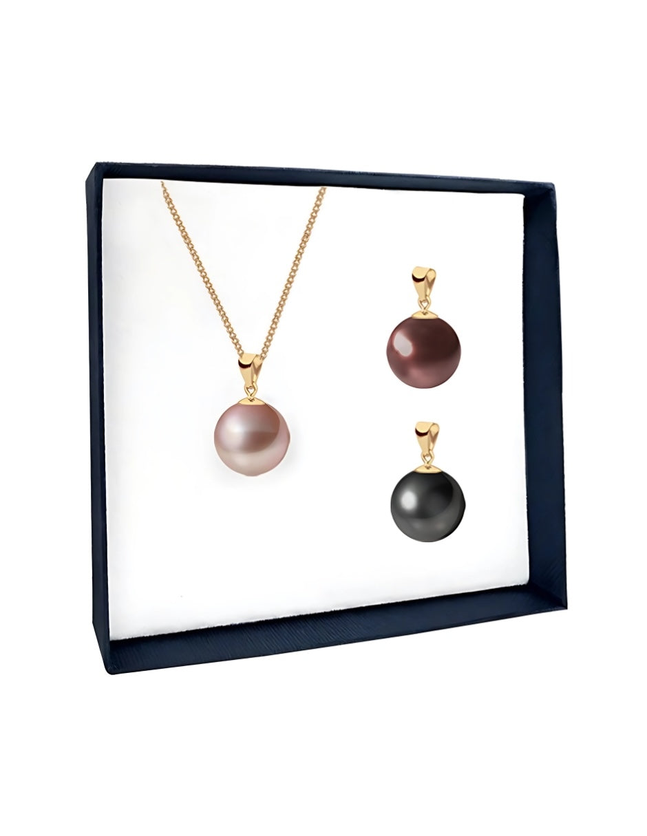 Set Dijes de Perlas Swarovski y Chapa de Oro de 18k Zvezda