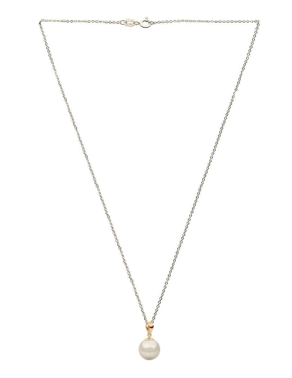 Set Aretes y Dijes de Perlas Swarovski y Chapa de Oro de 18k