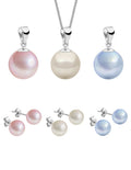 Set Aretes y Dijes de Perlas Swarovski y Plata 925