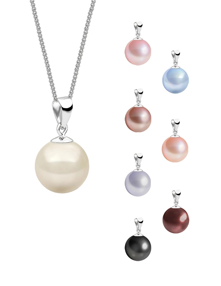 Set Aretes y Dijes de Perlas Swarovski y Plata 925