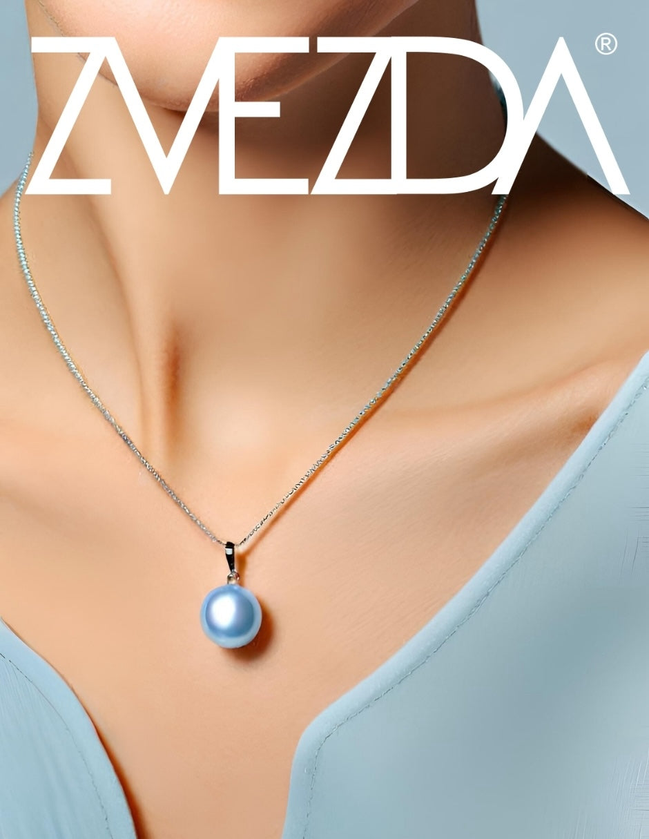 Collar de Mujer con Dije Perlas de Cristal Swarovski, Plata 925