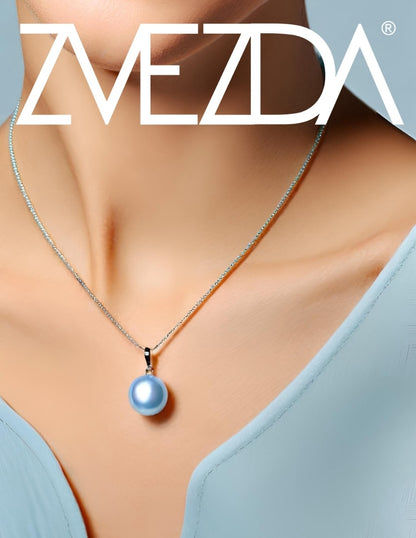 Collar de Mujer con Dije Perlas de Cristal Swarovski, Plata 925