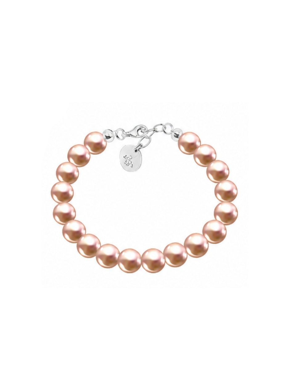 Collar, Aretes y Pulsera de Mujer Perlas de cristal Crecientes Plata.925 Zvezda