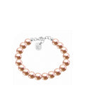Pulsera de Mujer Perlas de cristal Swarovski Plata.925