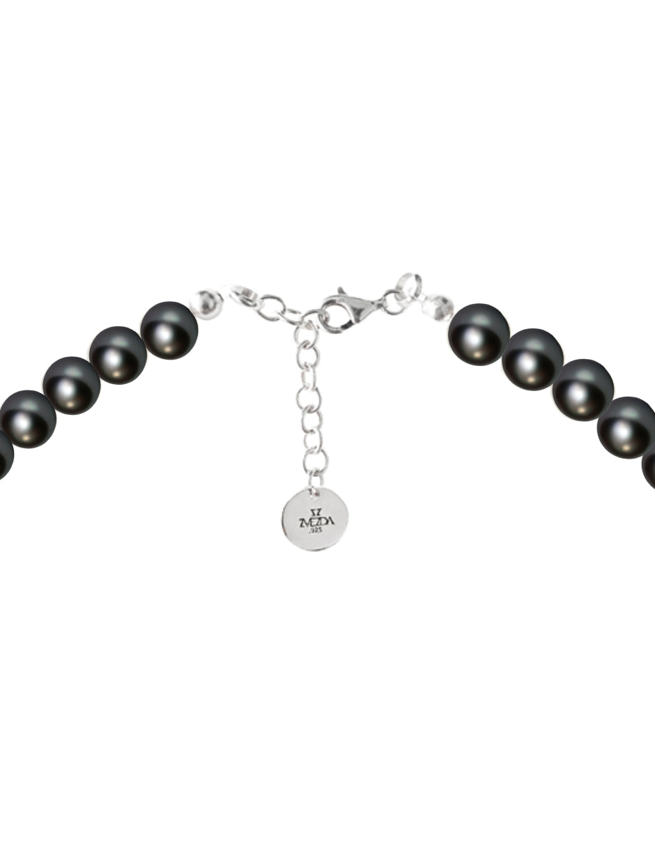 Collar de Mujer Perlas de Cristal Plata 925 Zvezda