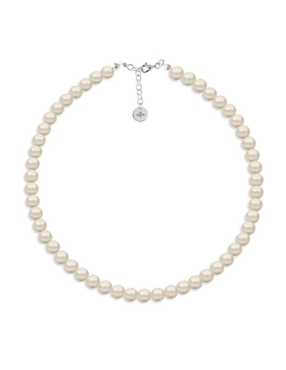 Collar de Mujer Perlas de Cristal Plata 925 Zvezda