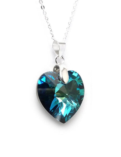 Collar y Aretes de Mujer Plata .925 Heart