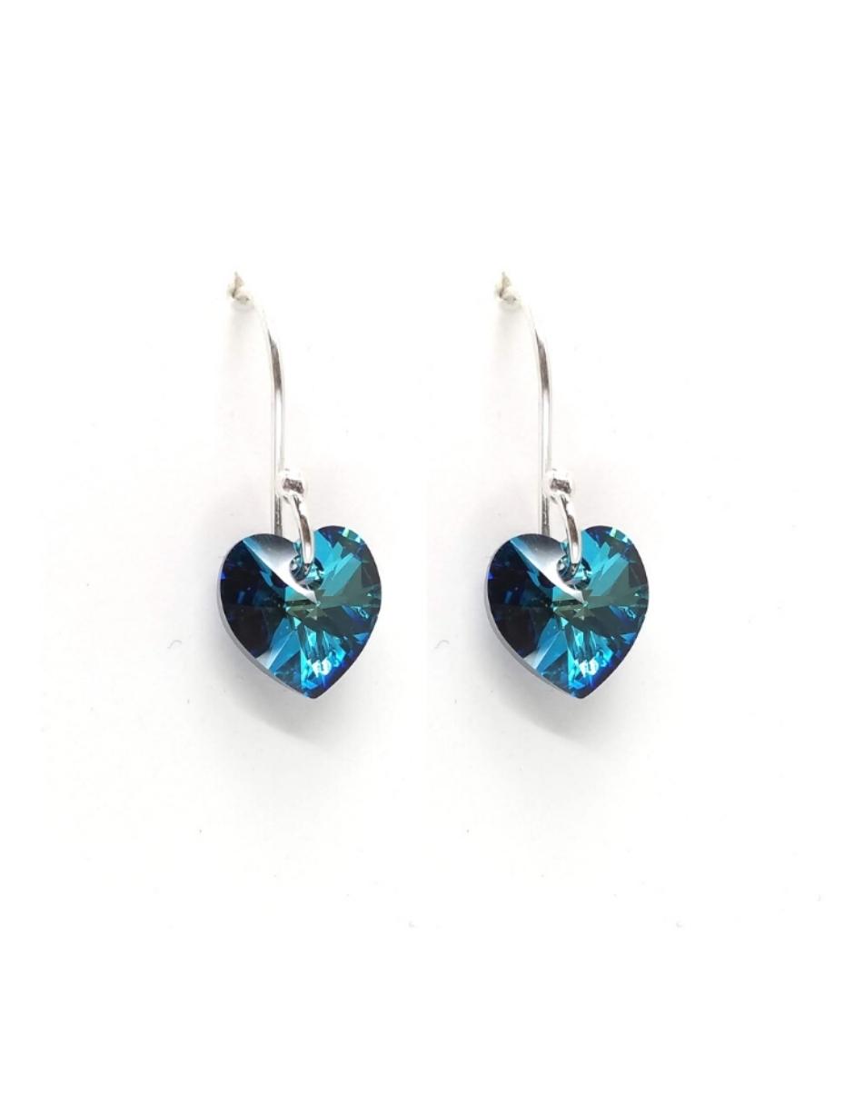 Collar y Aretes de Mujer Plata .925 Heart