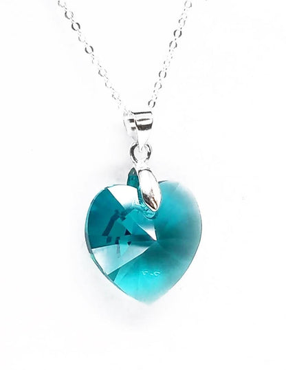 Collar y Aretes de Mujer Plata .925 Heart