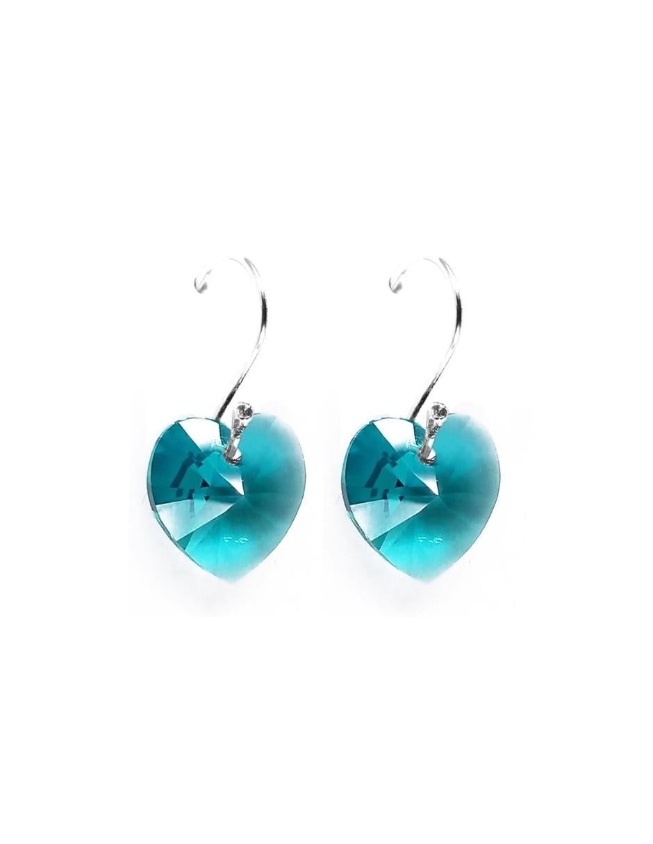 Collar y Aretes de Mujer Plata .925 Heart