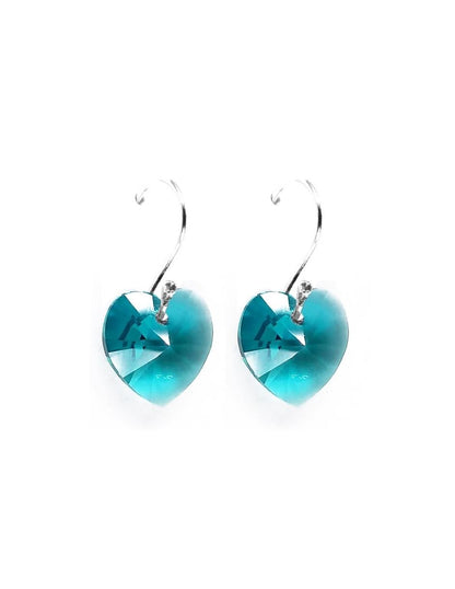 Collar y Aretes de Mujer Plata .925 Heart