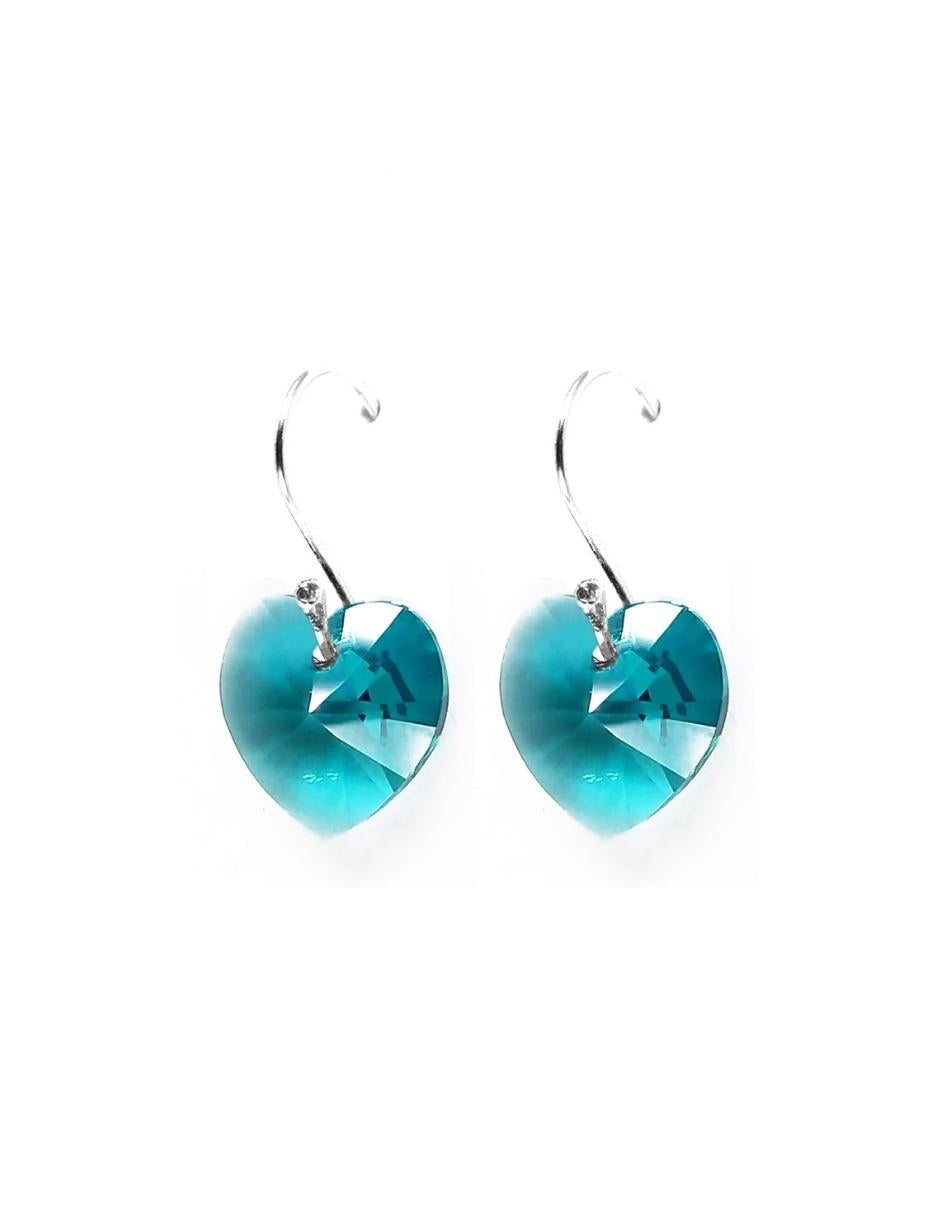 Collar y Aretes de Mujer Plata .925 Heart