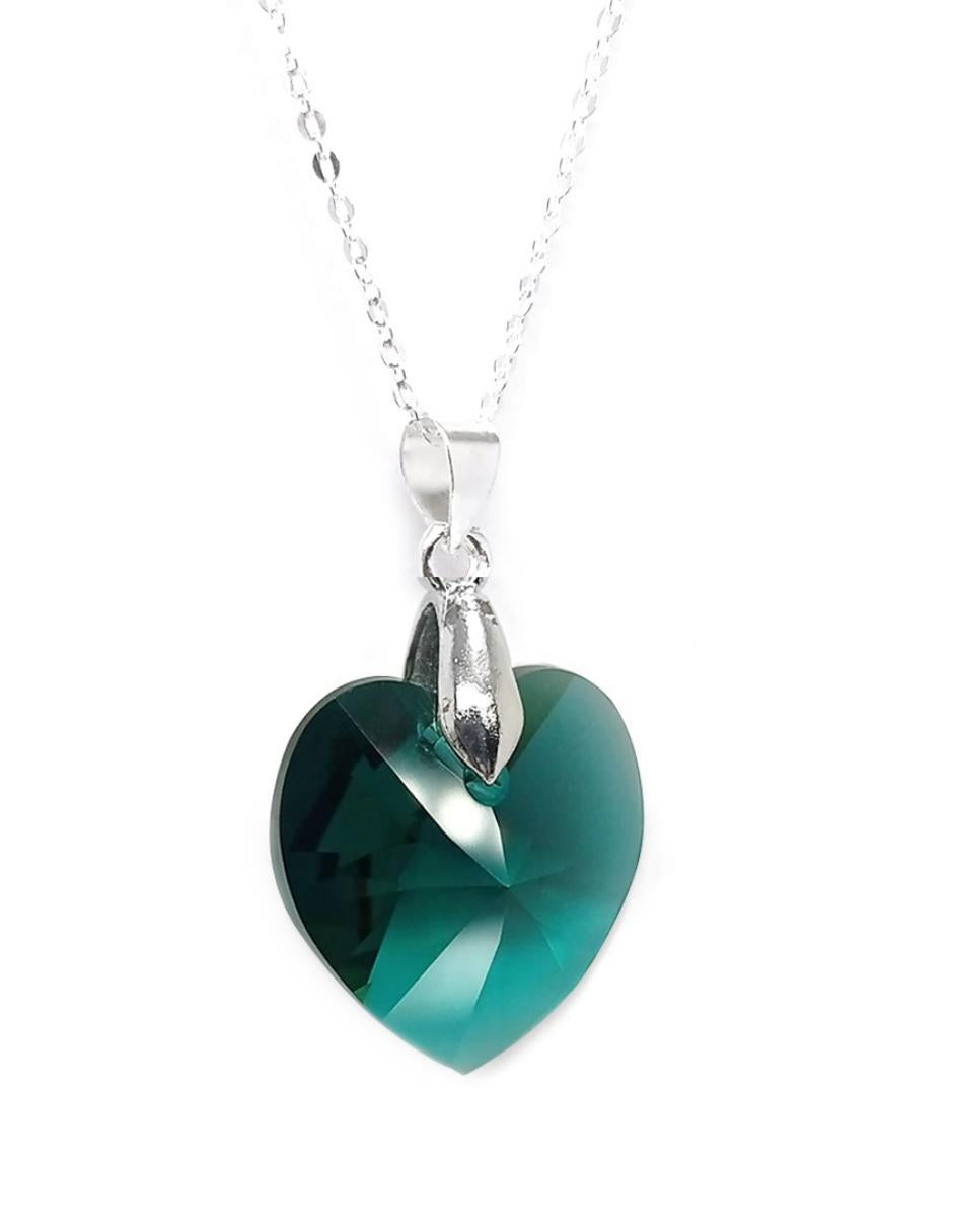 Collar y Aretes de Mujer Plata .925 Heart
