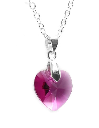 Collar y Aretes de Mujer Plata .925 Heart