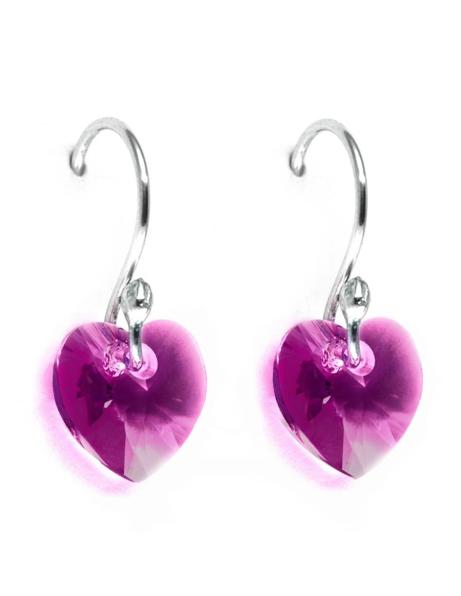 Collar y Aretes de Mujer Plata .925 Heart